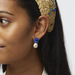 AEGEAN BLUE PEARL DROP EARRINGS