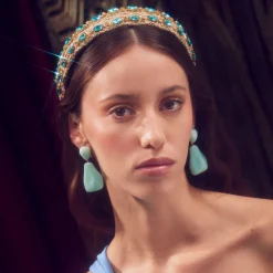 AQUA CRYSTAL BESSETTE HEADBAND