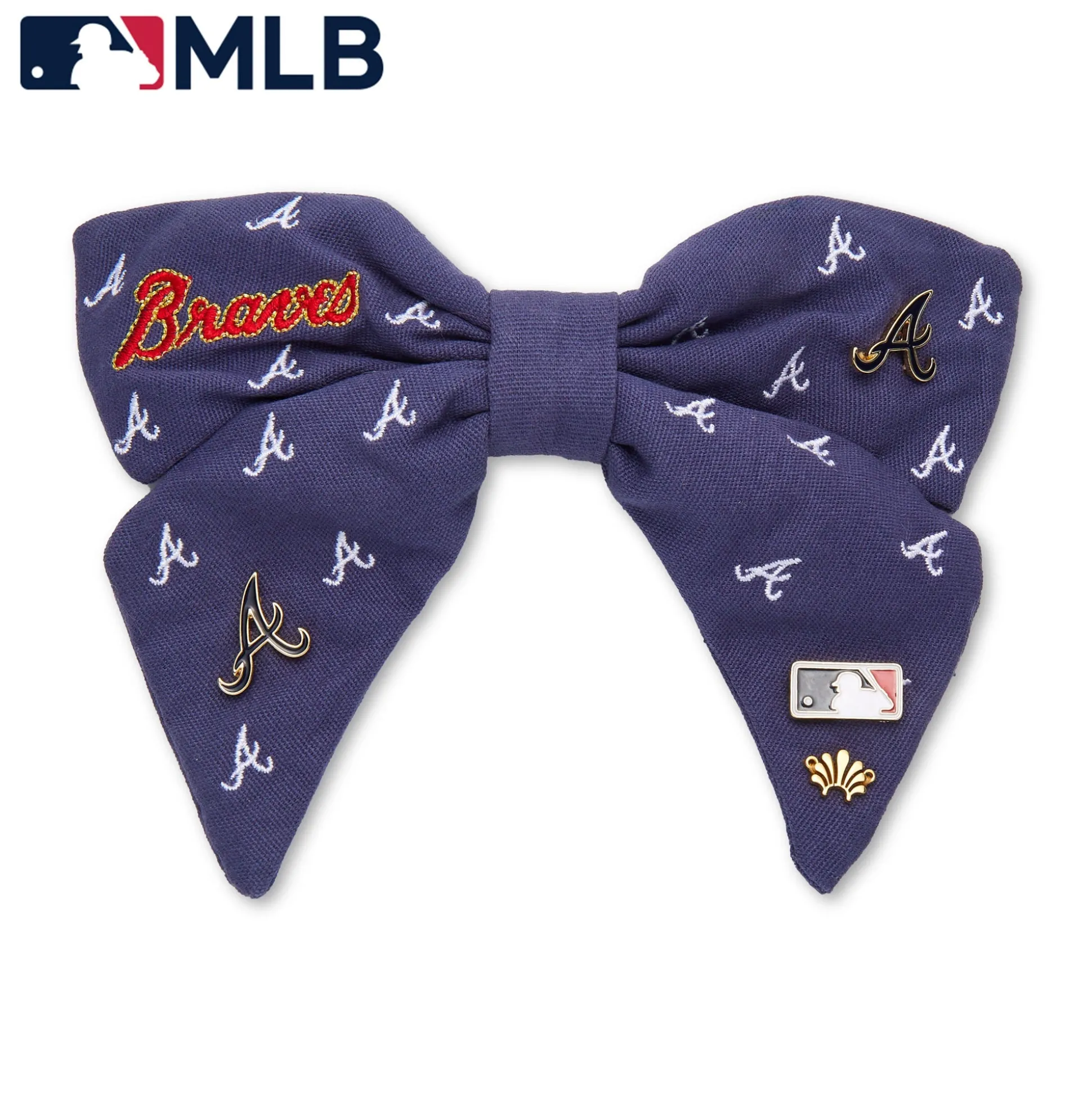 ATLANTA BRAVES LELE SADOUGHI / MLB NAVY BOW BARRETTE