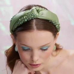 AUGUST PERIDOT MARLENE JEWELED BIRTHSTONE HEADBAND