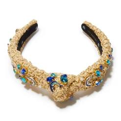 AZURE RAFFIA KIDS KNOTTED DOLPHIN EMBELLISHED HEADBAND