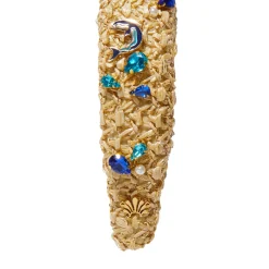 AZURE RAFFIA KIDS KNOTTED DOLPHIN EMBELLISHED HEADBAND
