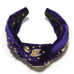 BALTIMORE RAVENS LELE SADOUGHI X NFL PURPLE EMBELLISHED KNOTTED HEADBAND