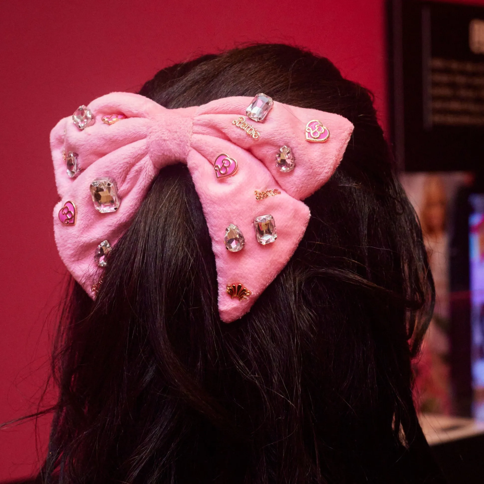 BARBIE™ X LELE SADOUGHI LIPSTICK PINK CHARMS BOW BARRETTE