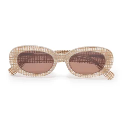 BASKETWEAVE OCEANSIDE OVAL SUNGLASSES