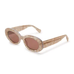 BASKETWEAVE OCEANSIDE OVAL SUNGLASSES