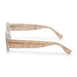 BASKETWEAVE OCEANSIDE OVAL SUNGLASSES