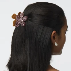 BISQUE ROSE LILY CLAW CLIP