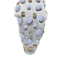BLUE LACE AGATE WOVEN JEWELED GRETA HEADBAND
