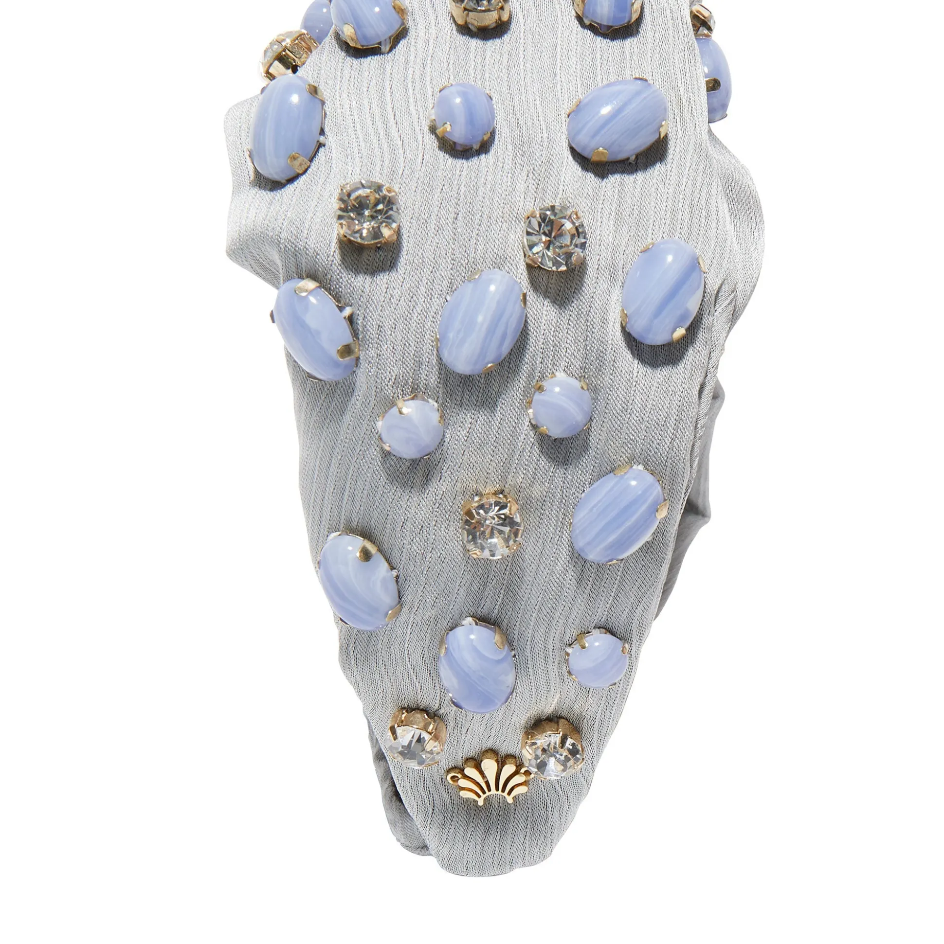 BLUE LACE AGATE WOVEN JEWELED GRETA HEADBAND