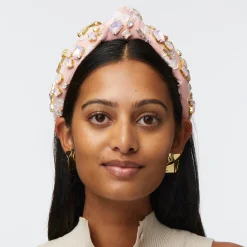 BLUSH MELON CANDY CRYSTAL KNOTTED HEADBAND