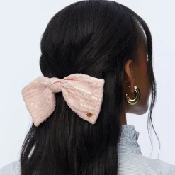 BLUSH PALOMA SEQUIN BOW BARRETTE