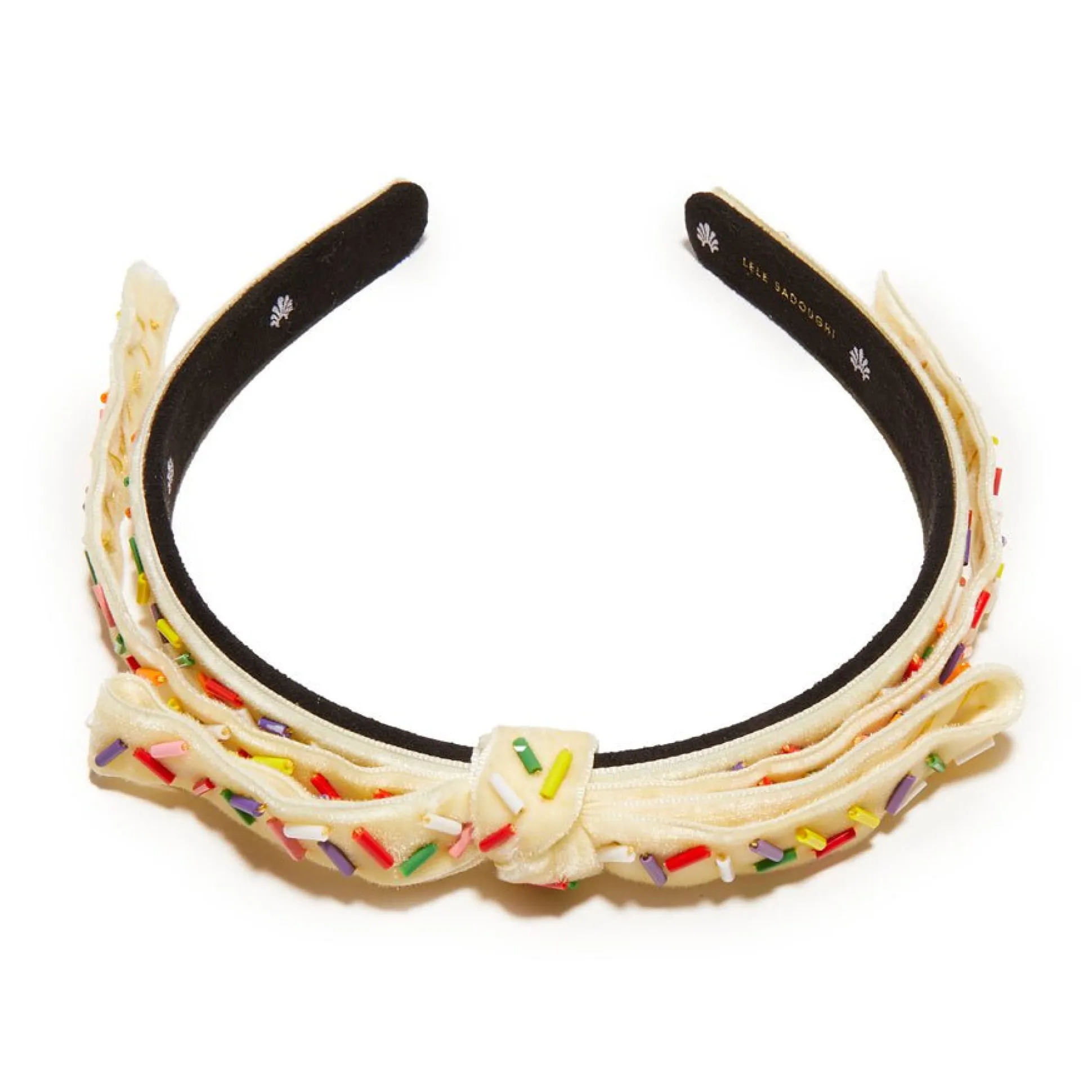 BUTTERCREAM EMBELLISHED BARDOT SLIM RIBBON HEADBAND