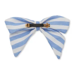 CAPRI STRIPE LIBBY LINEN GAUZE BOW BARRETTE
