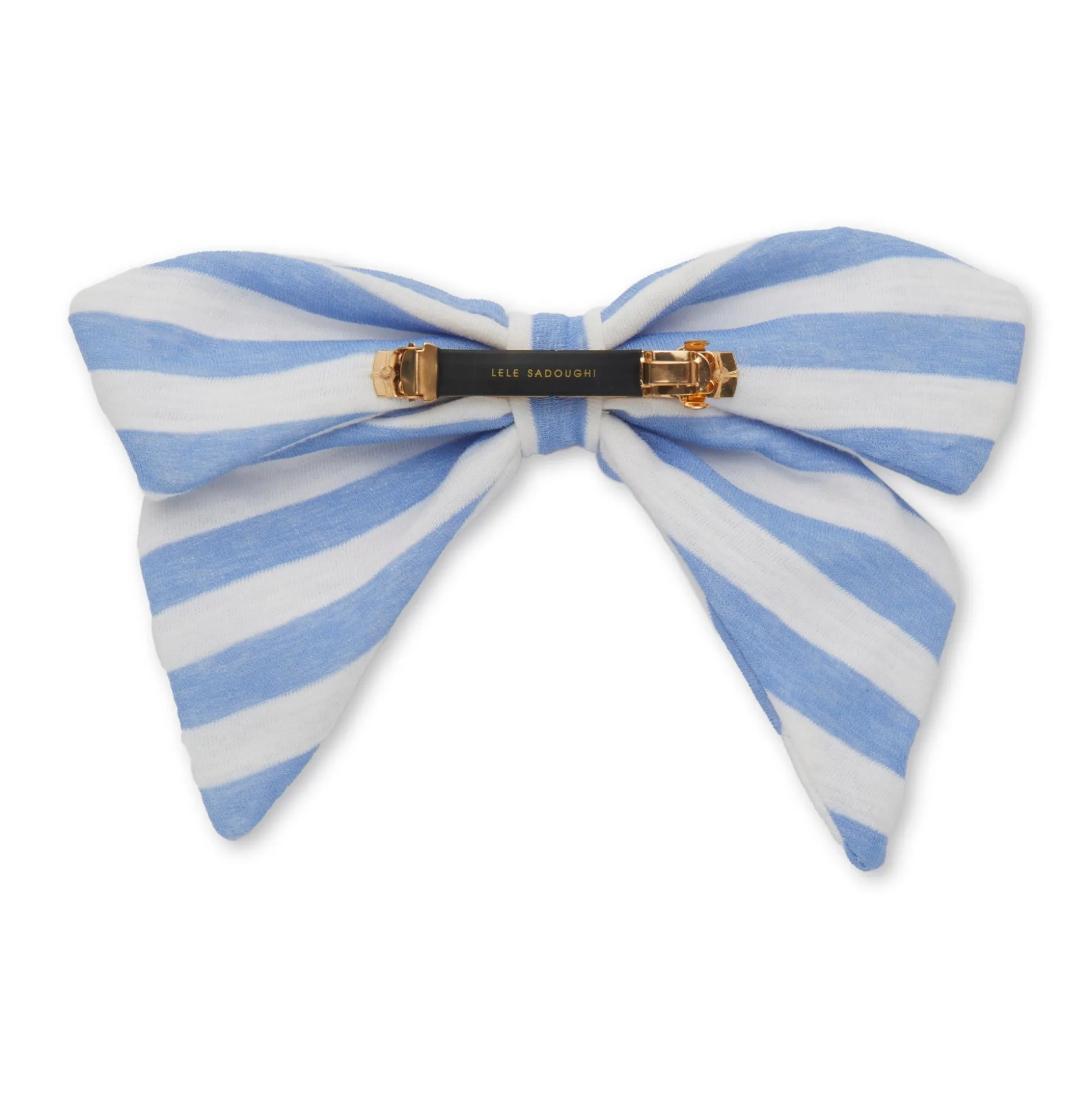 CAPRI STRIPE LIBBY LINEN GAUZE BOW BARRETTE