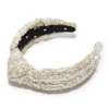 CHAMPAGNE KNOTTED SEQUIN BOUCLE HEADBAND