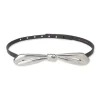 CHARCOAL BLANCHE BOW BELT