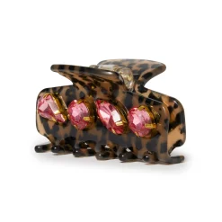 CHEETAH MINI CRYSTAL CLAW CLIP