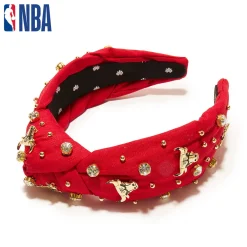CHICAGO BULLS LELE SADOUGHI / NBA RED EMBELLISHED KNOTTED HEADBAND