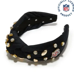 CINCINNATI BENGALS LELE SADOUGHI X NFL JET EMBELLISHED KNOTTED HEADBAND