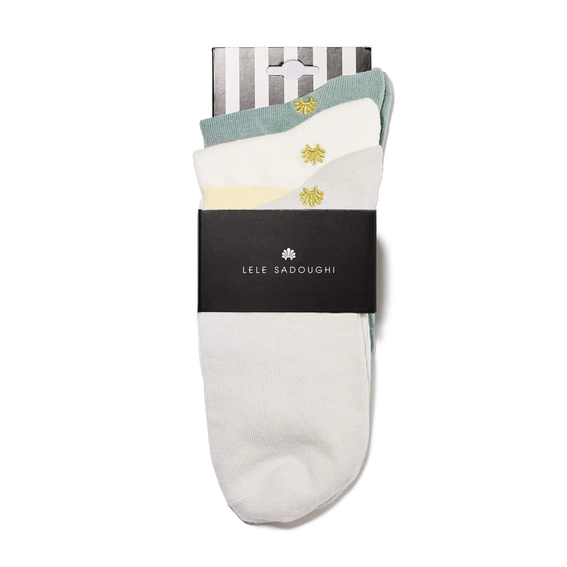 CLOUD SET OF 3 COUNTRY CLUB ANKLE SOCKS