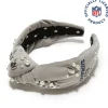 DALLAS COWBOYS LELE SADOUGHI X NFL GREY EMBELLISHED KNOTTED HEADBAND