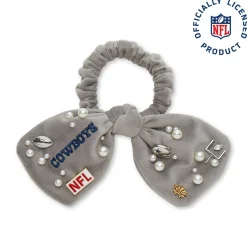 DALLAS COWBOYS LELE SADOUGHI X NFL GREY BOW SCRUNCHIE