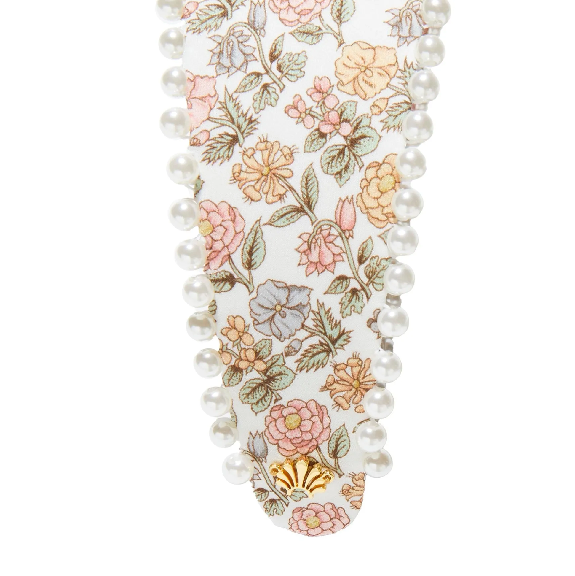 DAVALIA FLOWERS BRIGITTE LIBERTY PEARL TRIM HEADBAND