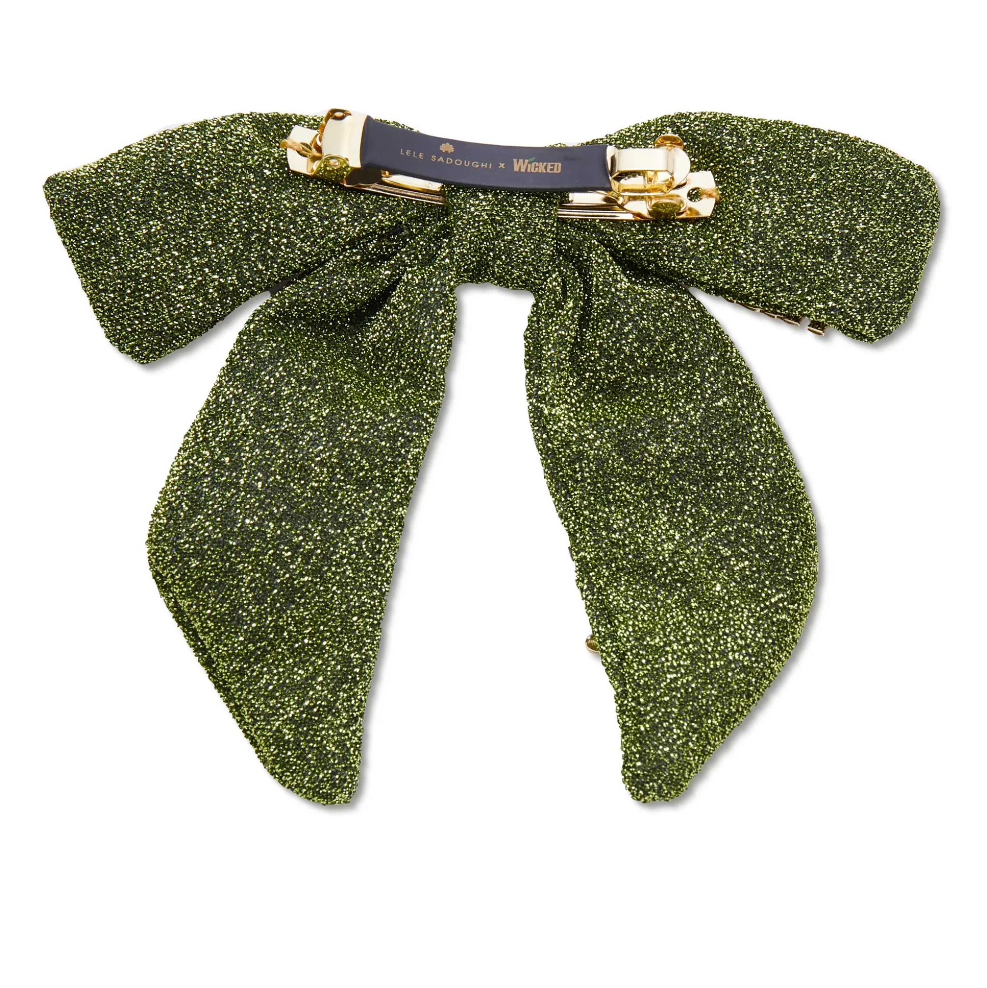 EARTH LELE SADOUGHI X WICKED ELPHABA CRYSTAL SHIMMER BOW BARRETTE