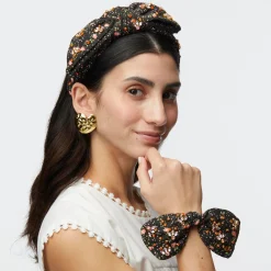 EVIE STRIPE HOLLY LIBERTY EMBELLISHED HEADBAND