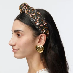EVIE STRIPE KNOTTED LIBERTY FLORAL EMBELLISHED HEADBAND