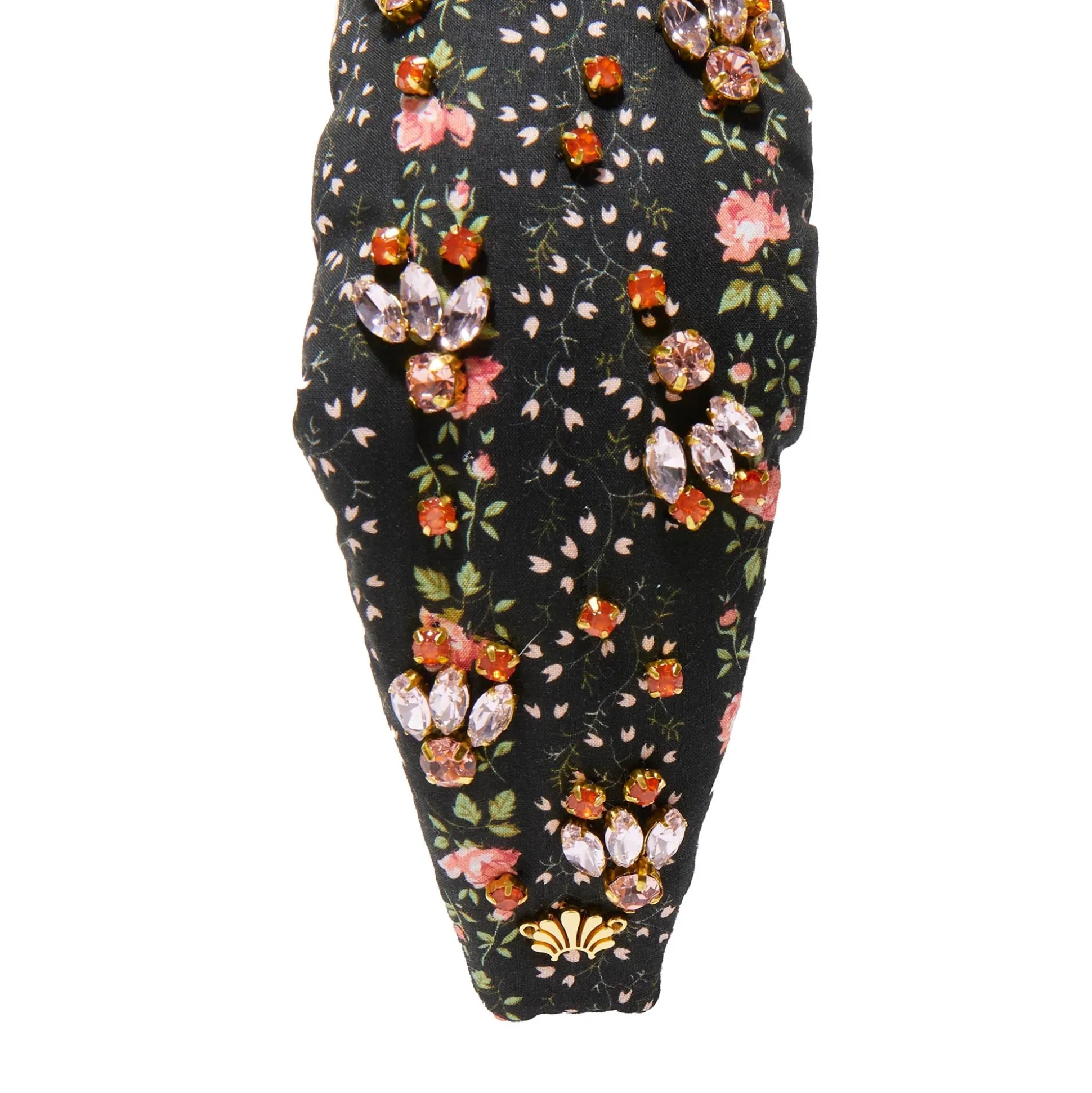 EVIE STRIPE KNOTTED LIBERTY FLORAL EMBELLISHED HEADBAND