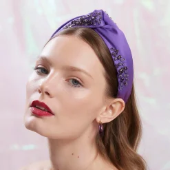 FEBRUARY AMETHYST MARLENE JEWELED BIRTHSTONE HEADBAND