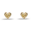 GOLD CELESTIAL HEART STUD EARRINGS