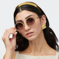 GOLD FOSSIL SUNGLASSES