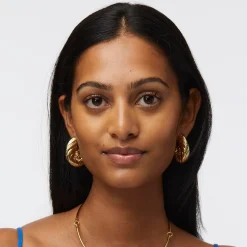 GOLD NAUTILUS EARRINGS