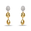 GOLD PEBBLE LINEAR EARRINGS