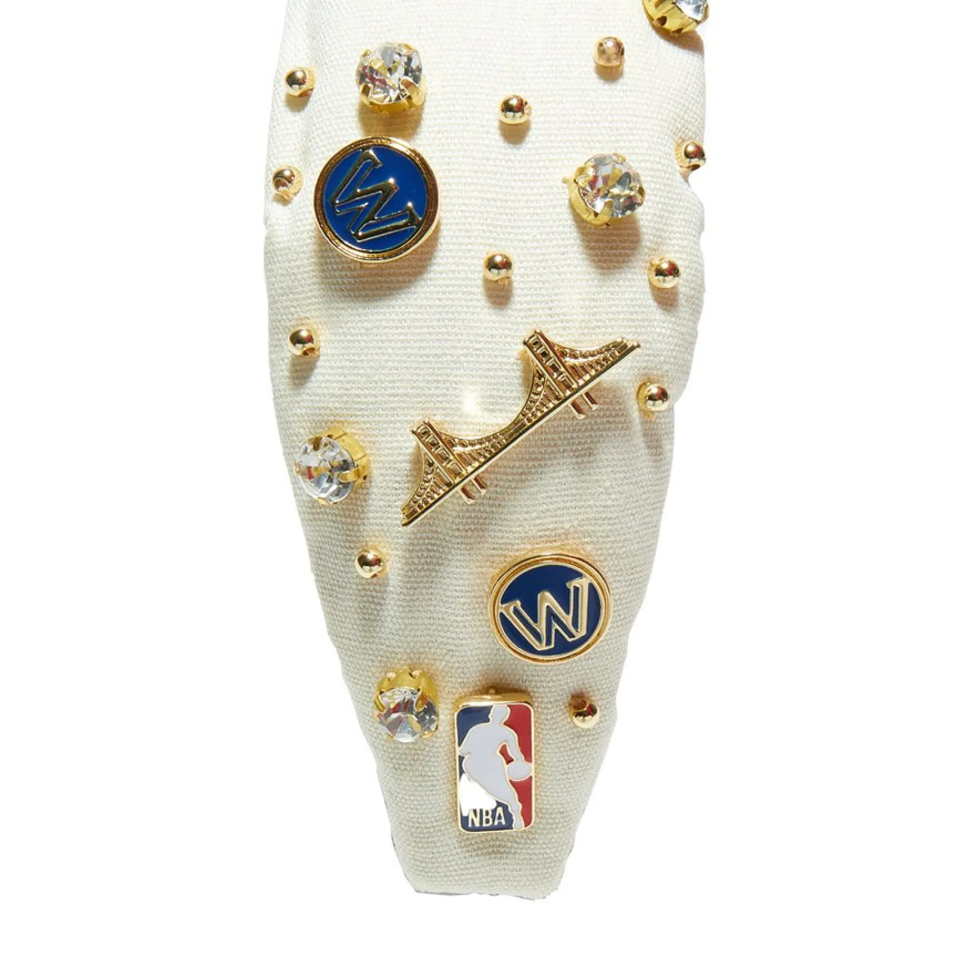 GOLDEN STATE WARRIORS LELE SADOUGHI / NBA IVORY EMBELLISHED KNOTTED HEADBAND