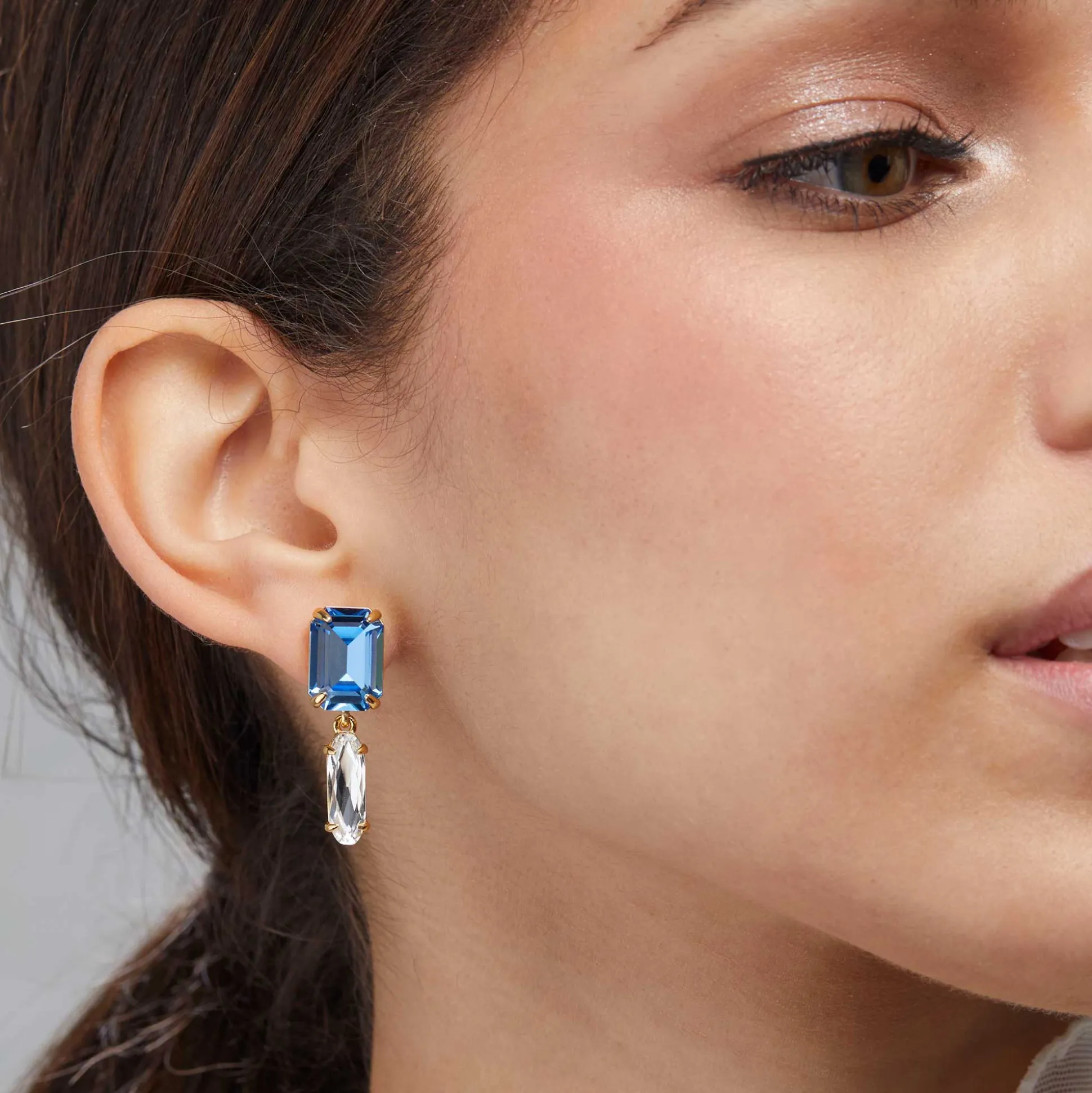 ICE BLUE SWAROVSKI® BABY DROP CRYSTAL EARRINGS