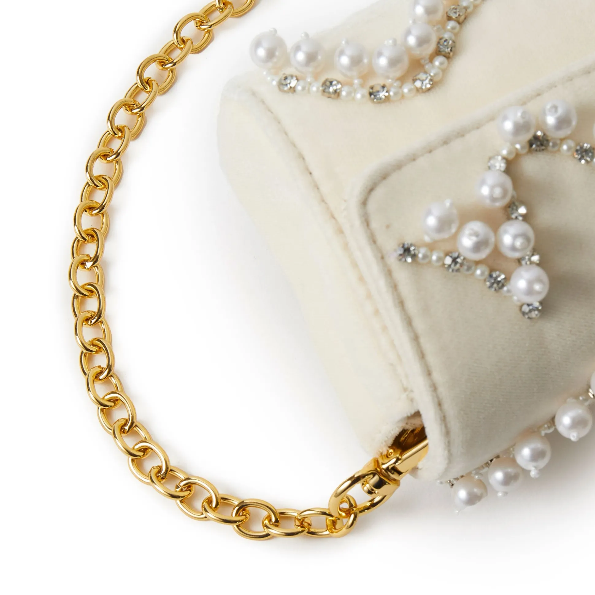 IVORY PEARL MINI TABITHA TOP HANDLE BAG