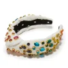 IVORY RAINBOW EXCLUSIVE KNOTTED OVAL CRYSTAL HEADBAND