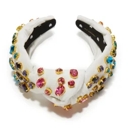 IVORY RAINBOW EXCLUSIVE KNOTTED OVAL CRYSTAL HEADBAND