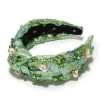 JADE PEARL MARINA EMBELLISHED KNOTTED HEADBAND