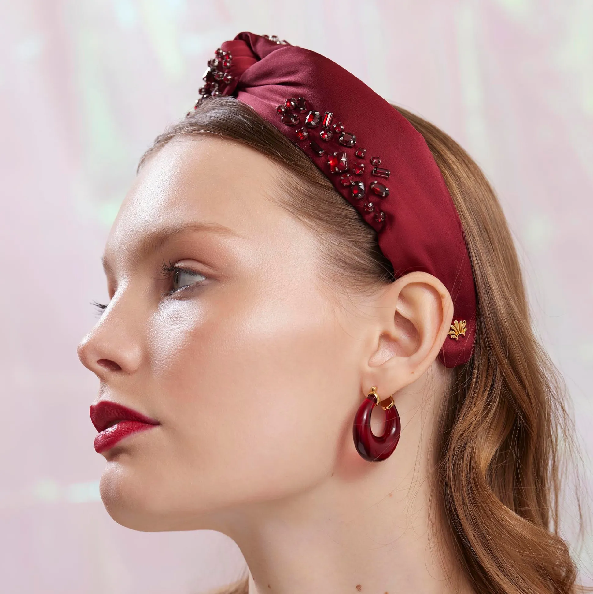 JANUARY GARNET MARLENE JEWELED BIRTHSTONE HEADBAND