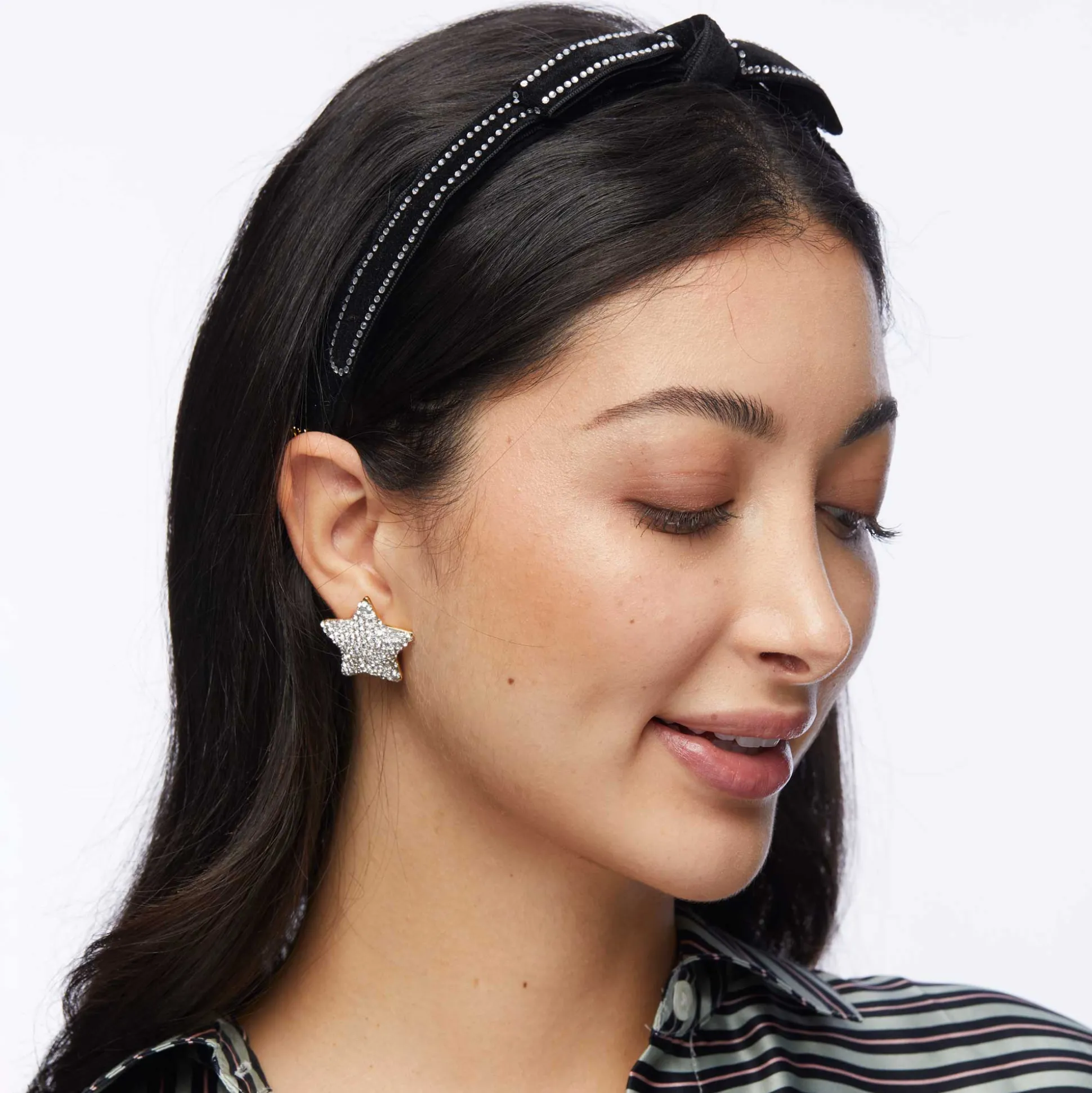 JET BARDOT CRYSTAL BORDER HEADBAND