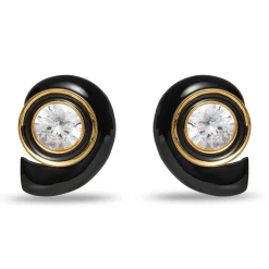 JET DECO SWIRL EARRINGS