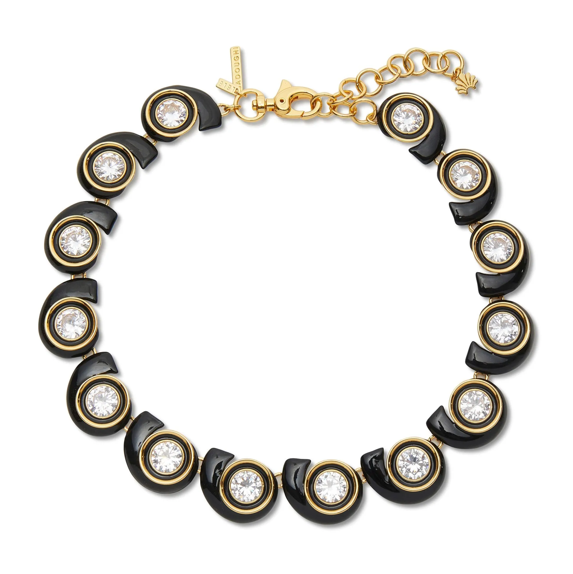 JET DECO SWIRL NECKLACE