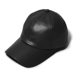 JET FAUX LEATHER BASEBALL CAP