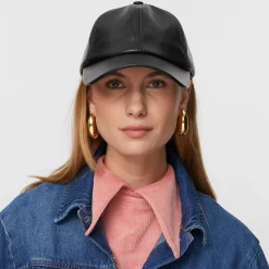 JET FAUX LEATHER BASEBALL CAP