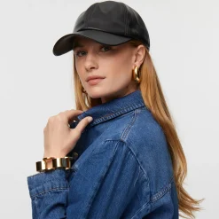 JET FAUX LEATHER BASEBALL CAP